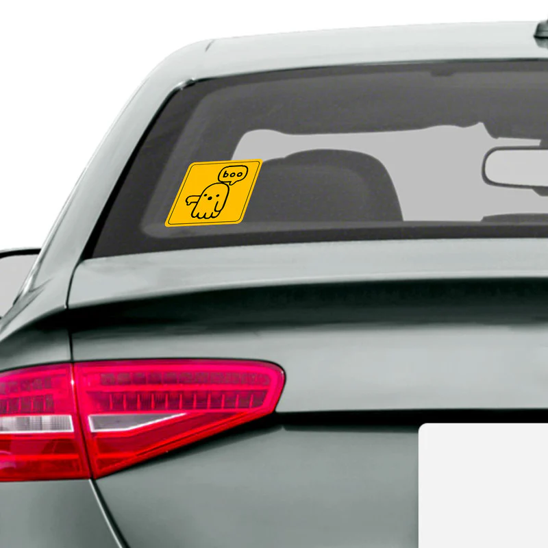 Boo Car Sticker