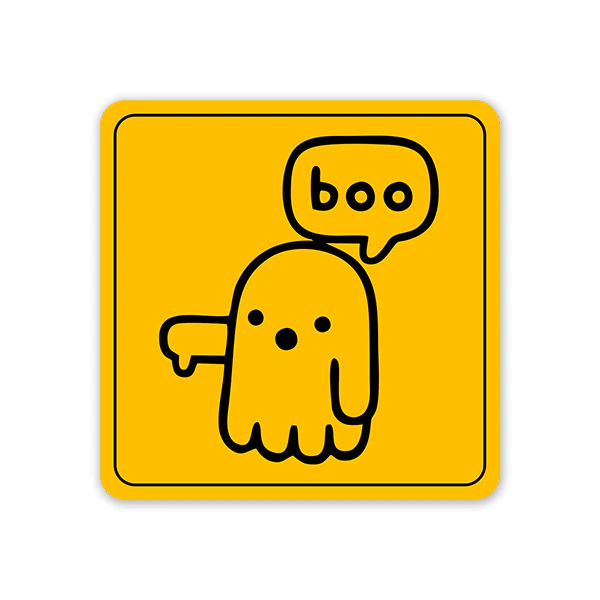 Boo Car Sticker - Image 2