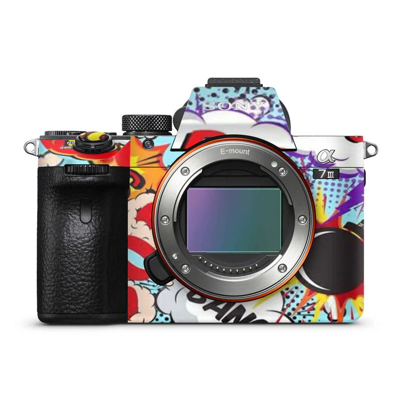 Boom Blue Abstract Camera Skins