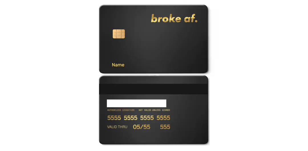 Broke Af Metal Card - Image 4