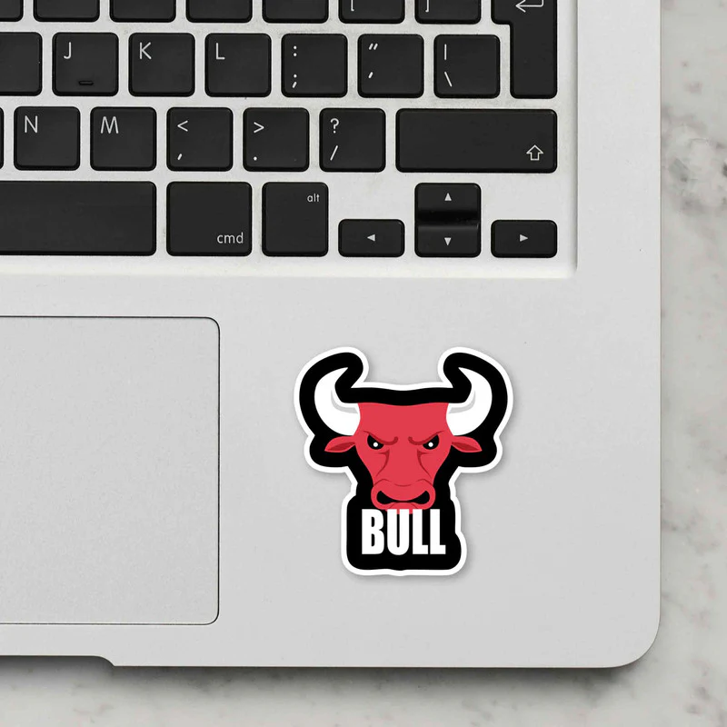 Bull 2 Laptop Sticker - Image 2
