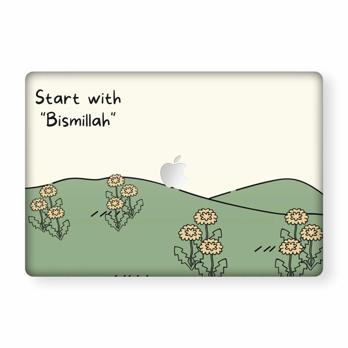 Start With Besmillah Macbook Skin
