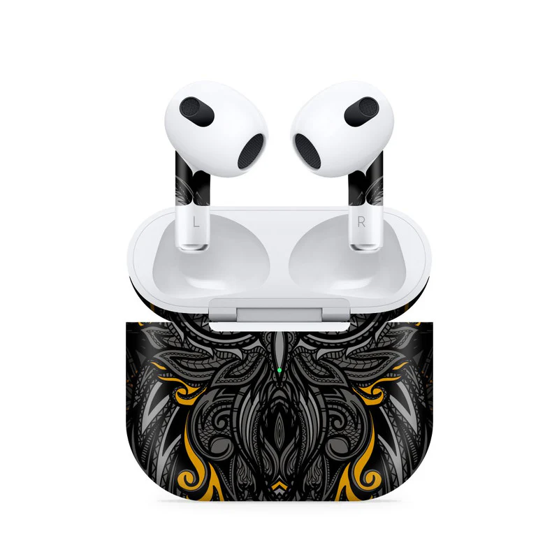 Classic Owl Dark Yellow Airpods 3 Skin