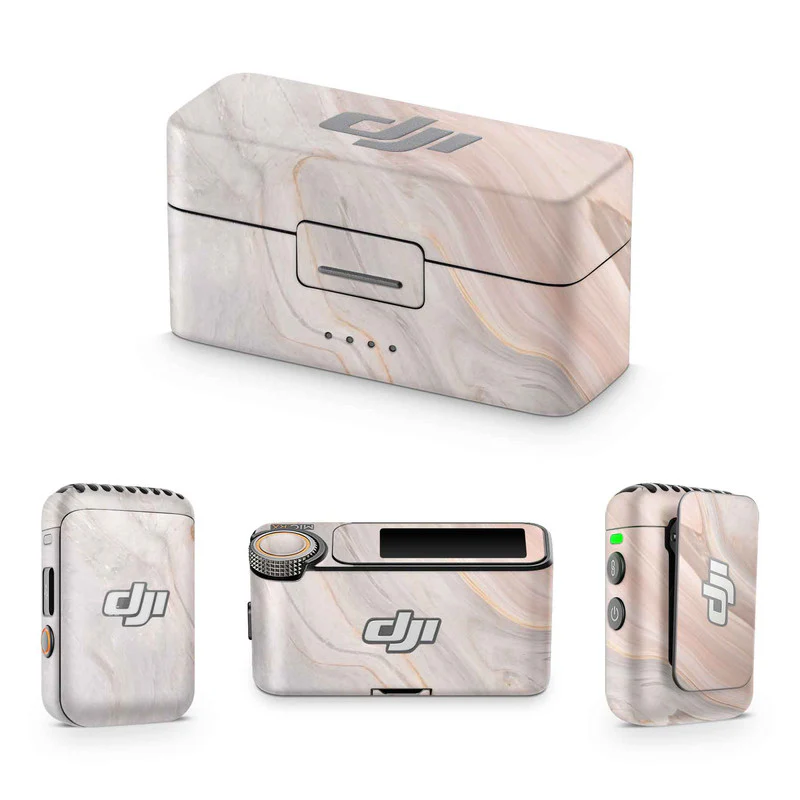 Classic Peach Marble DJI Mic Skin