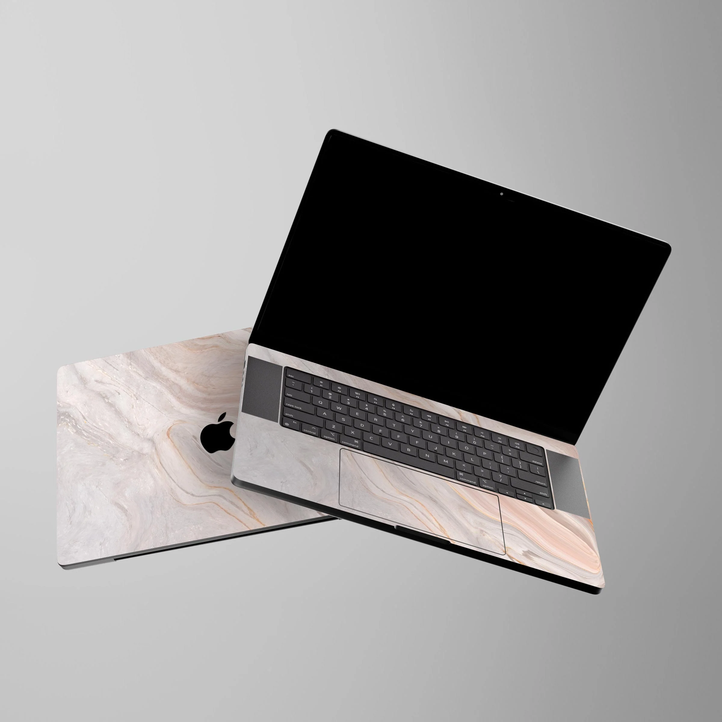 Classic Peach Marble Laptop Skin