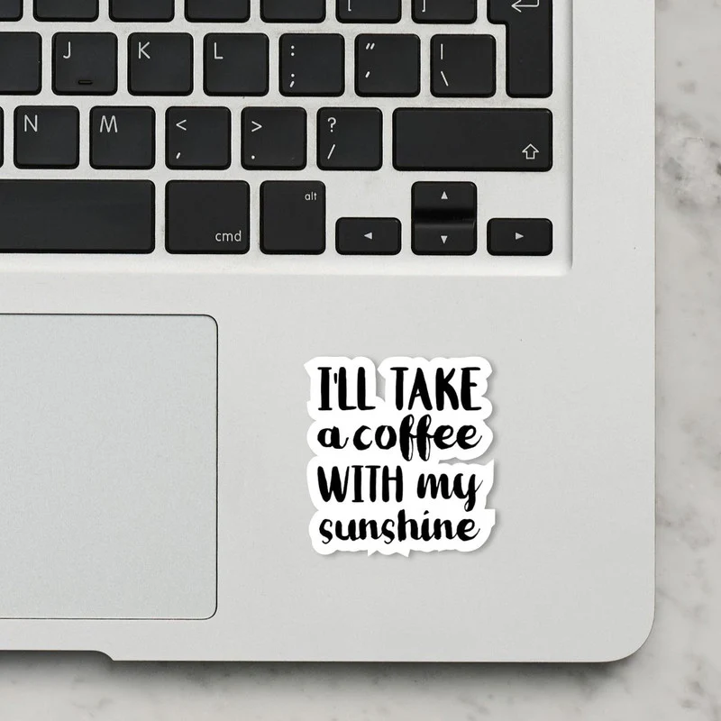 I'll Take Coffee Laptop Sticker - Image 2