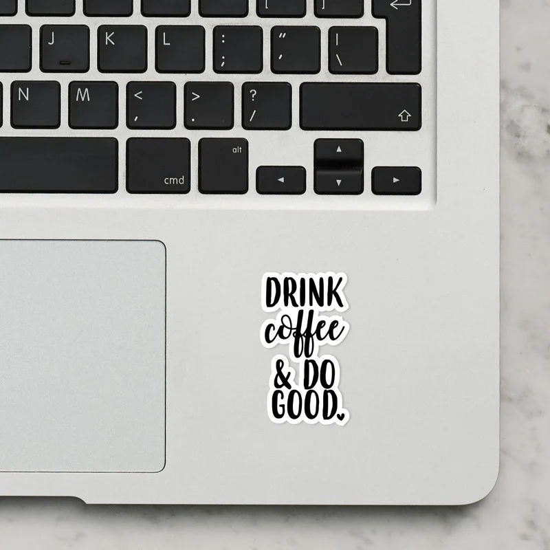 Drink Coffee Laptop Sticker - Image 2
