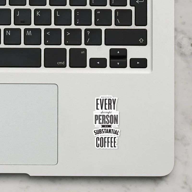 Substantial Coffee Laptop Sticker - Image 2