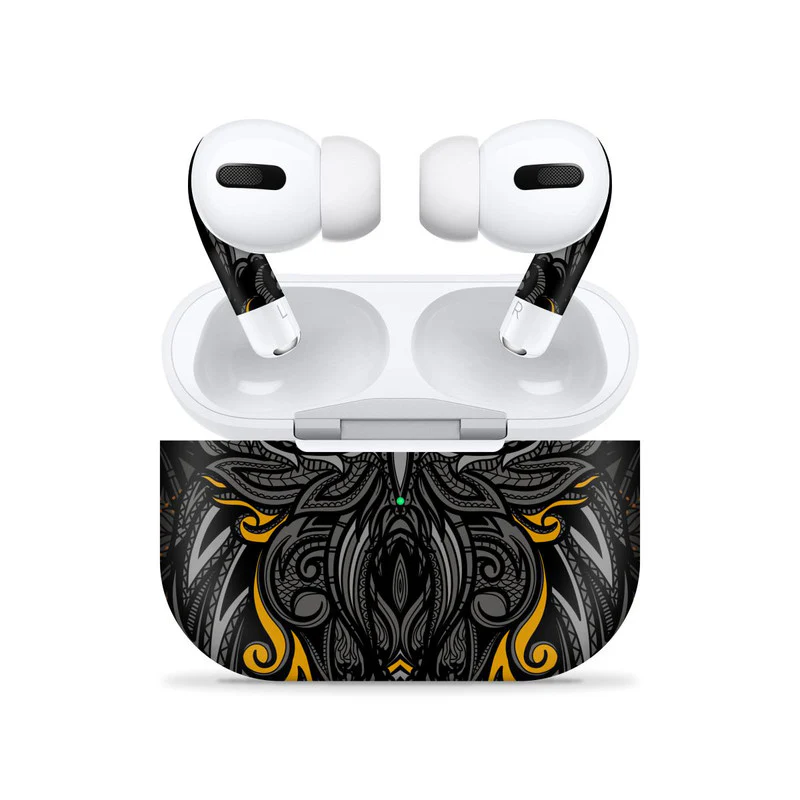 Classic Owl Dark Yellow Airpods Pro Skin