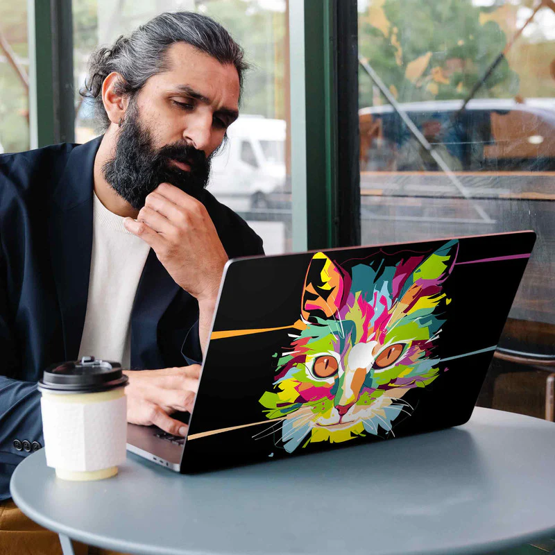 Macbook Colour Cat Laptop Skins - Image 3