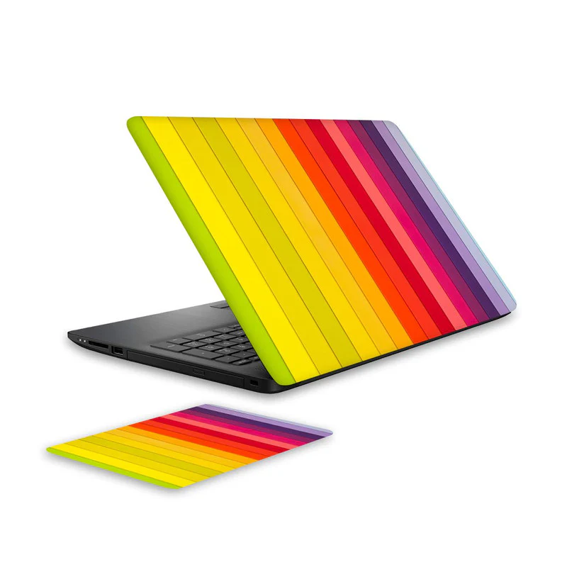 Colour Stripes Laptop Skin and Mouse Pad Combo