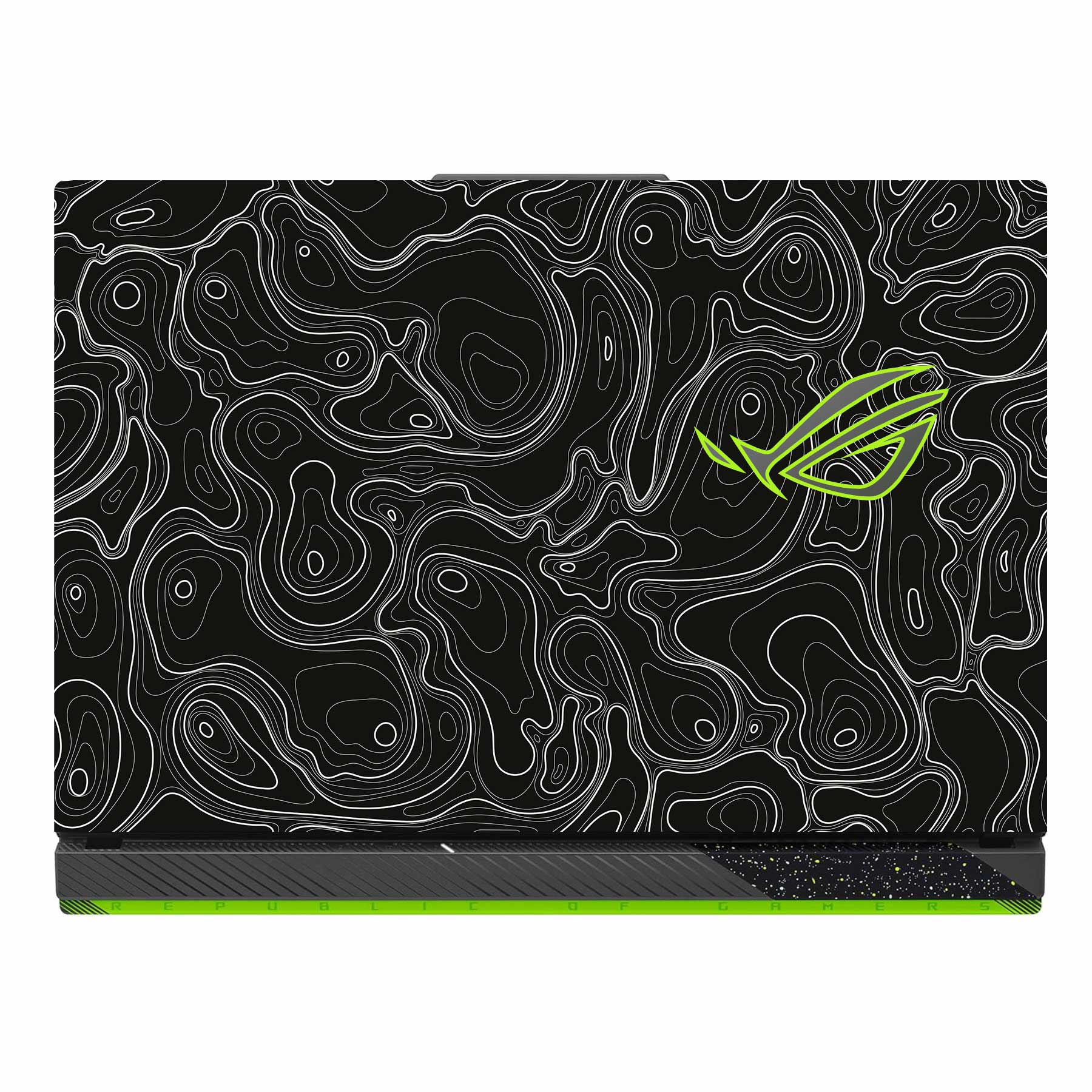 Colourful Topography Black Asus ROG Strix G16 G614J Laptop Skin