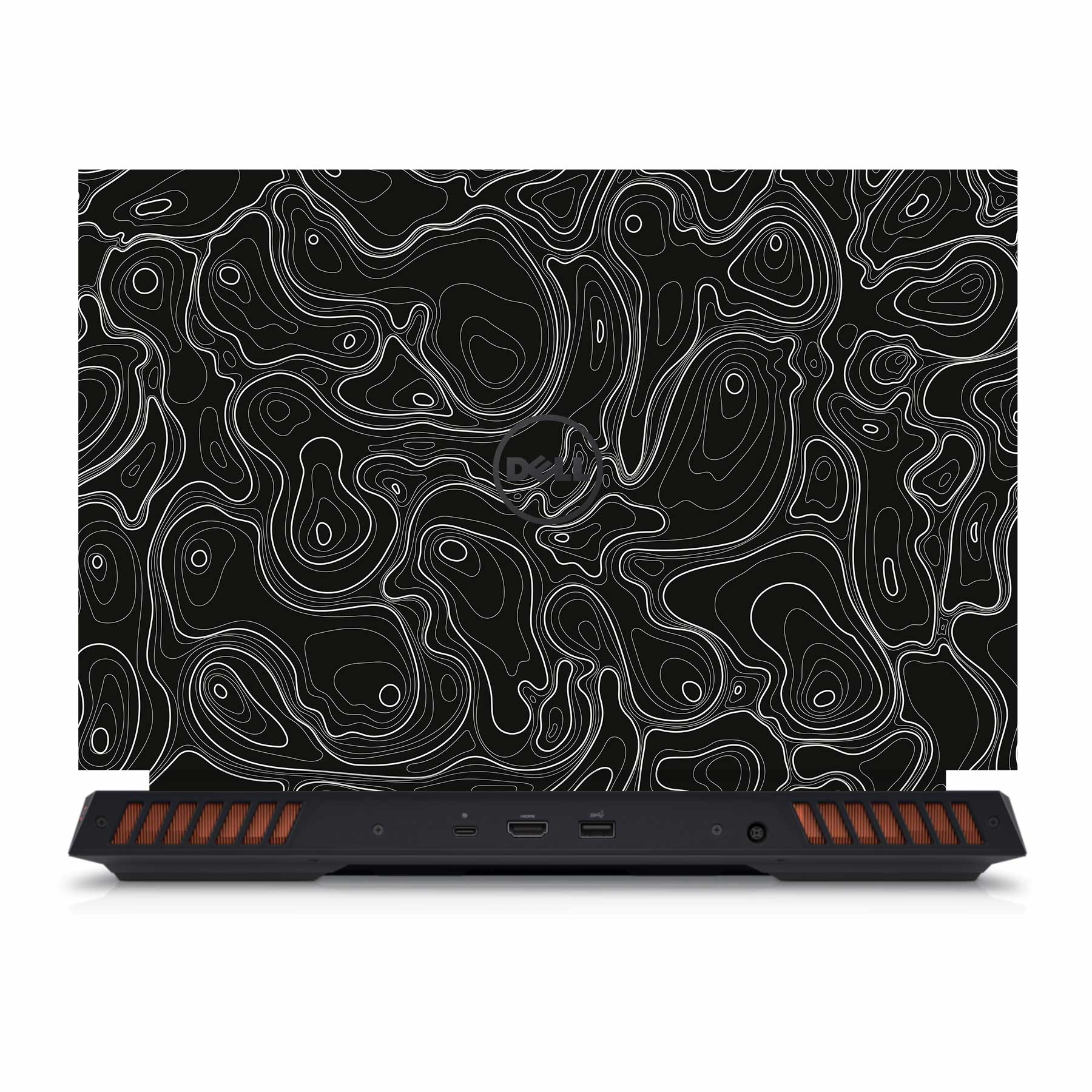Colourful Topography Black Dell G15 5530 Laptop Skin