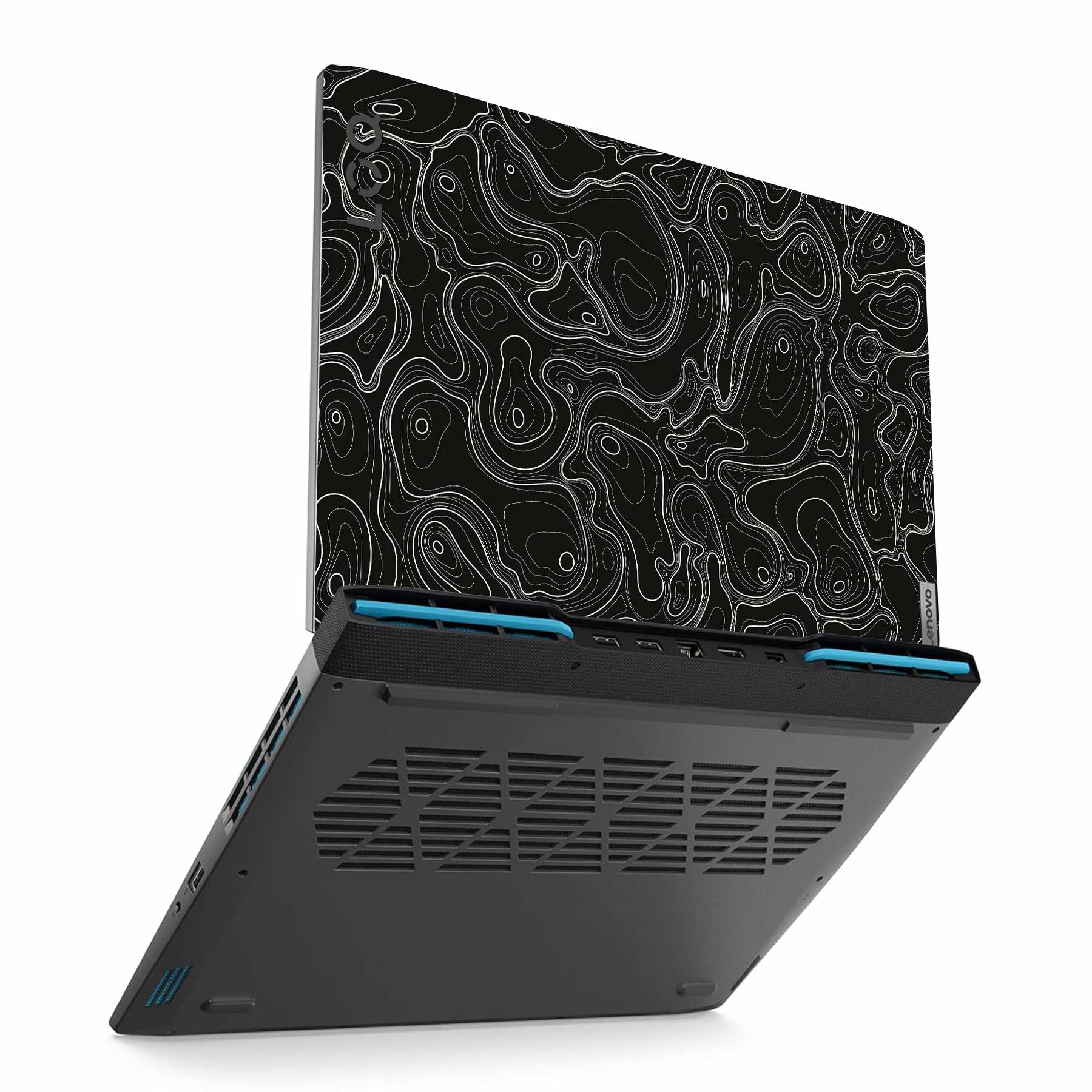 Colourful Topography Black Lenovo LOQ 2023 Laptop Skin