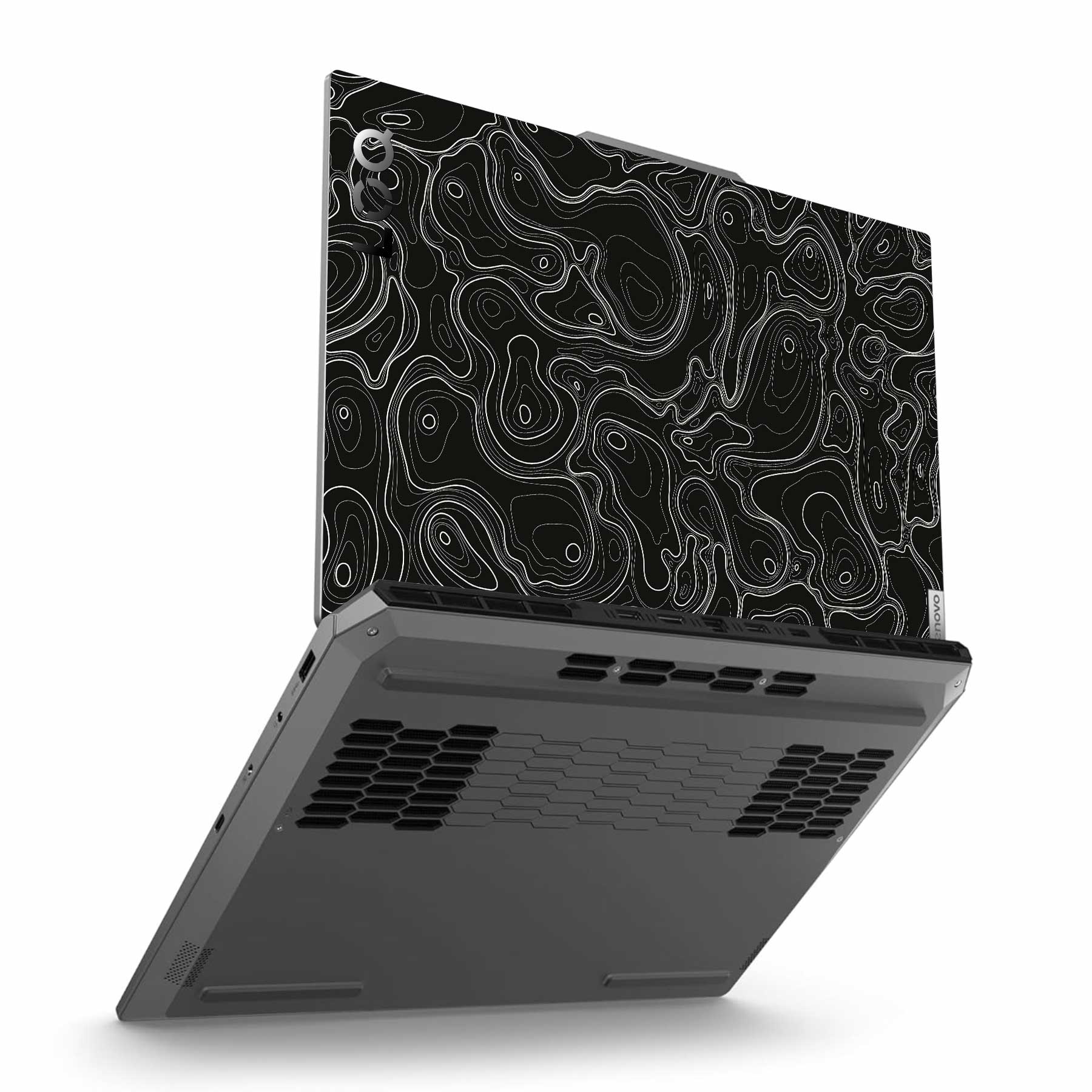 Colourful Topography Black Lenovo LOQ 2024 Laptop Skin
