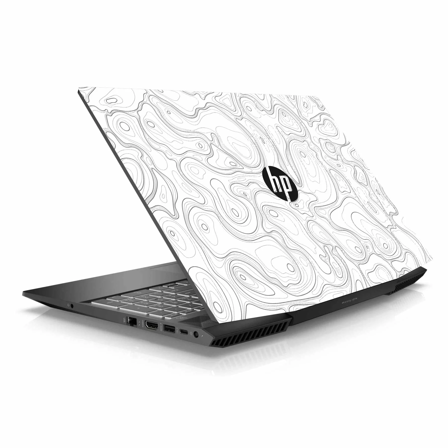 Colourful Topography White HP Pavilion Gaming 15 CX Series Laptop Skin