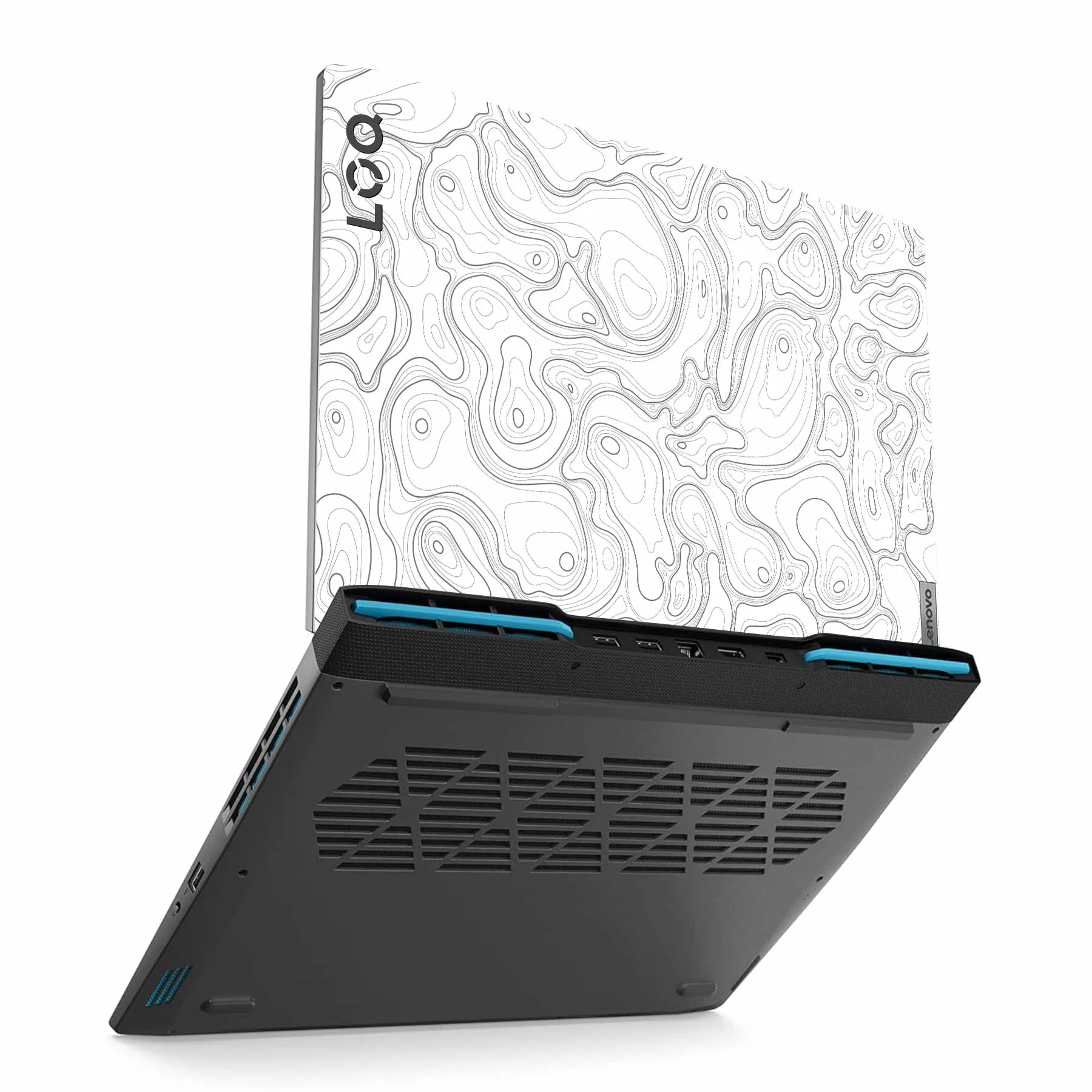 Colourful Topography White Lenovo LOQ 2023 Laptop Skin