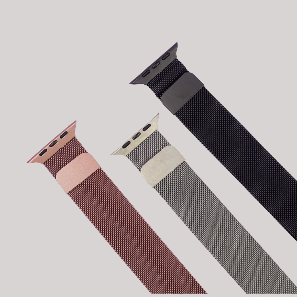 iWatch Melanese Mesh Strap Black & Silver (Combo) - SELECT MM- WrapCart - Image 2