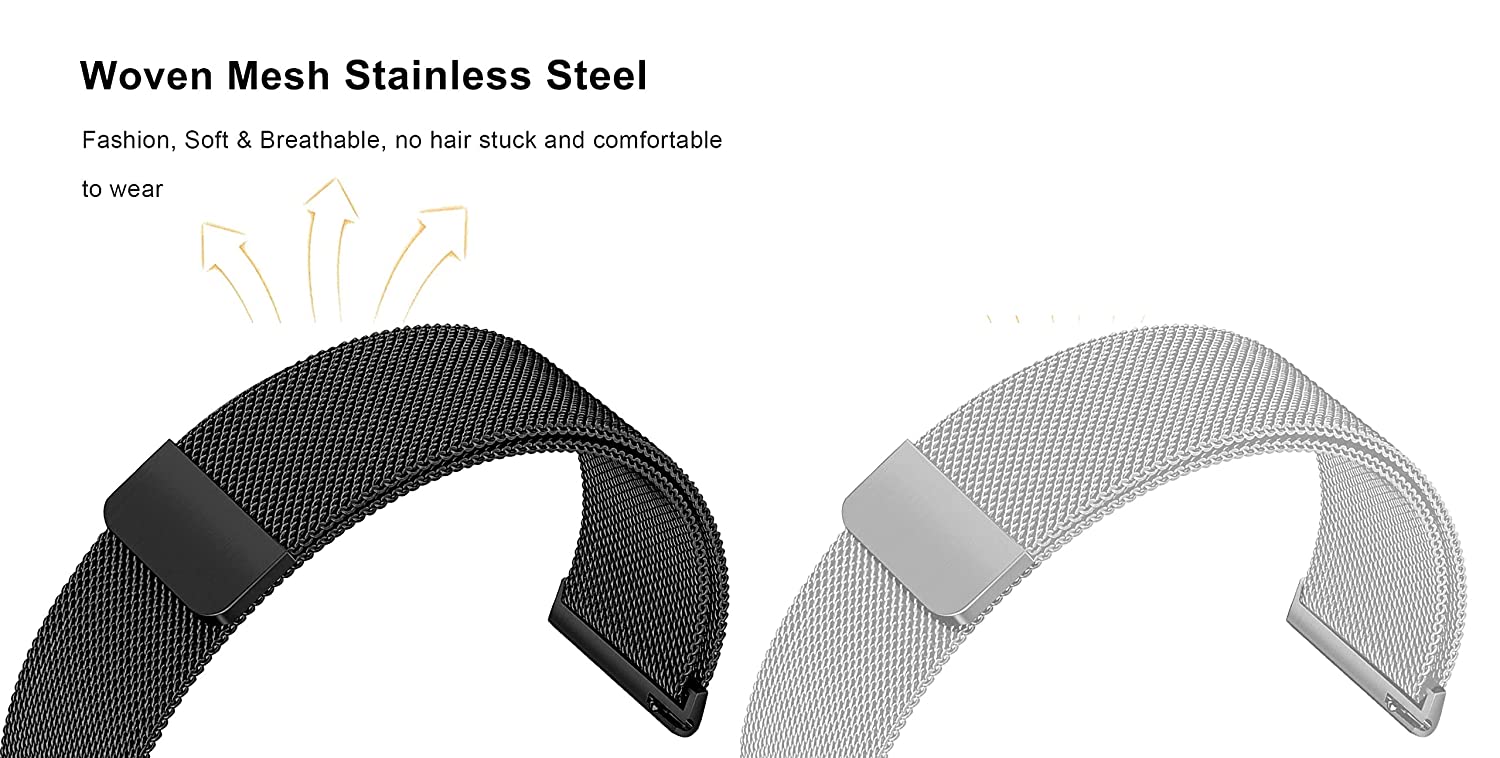 iWatch Melanese Mesh Strap Black & Silver (Combo) - SELECT MM- WrapCart - Image 4