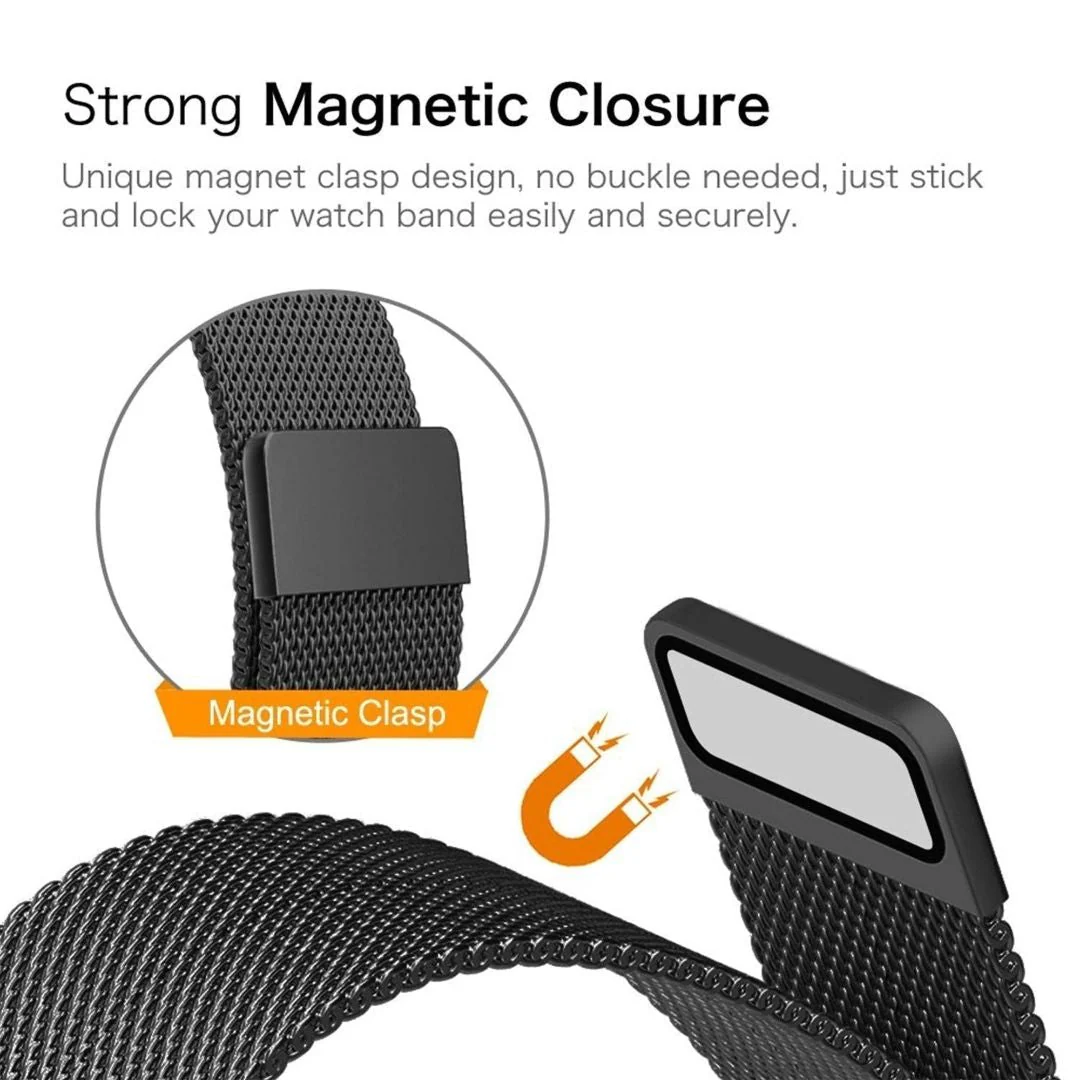 iWatch Melanese Mesh Strap Black & Silver (Combo) - SELECT MM- WrapCart - Image 7