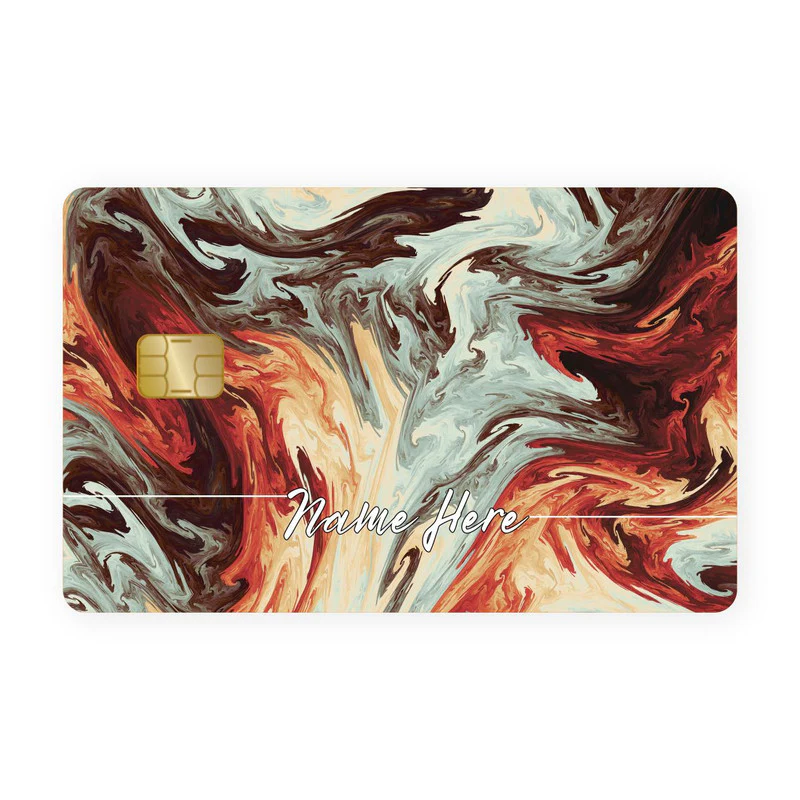 Coral Waves Custom Name Card Skin - Image 2
