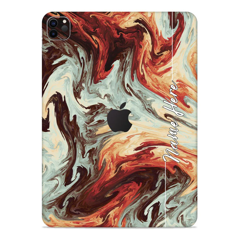 Coral Waves Custom Name Ipad Skin