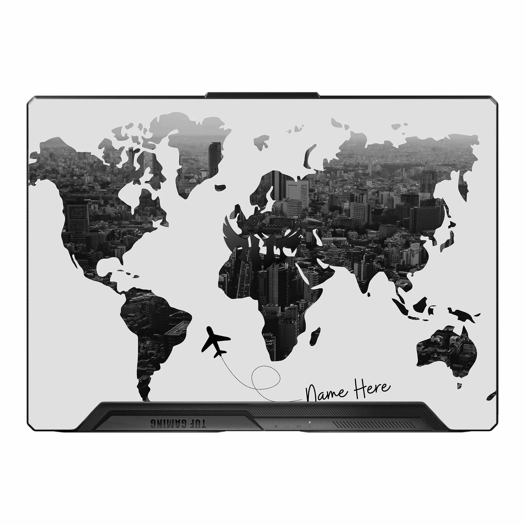 All Over the World Custom Name Asus TUF A15 FA506 FA507 FX506 FX507 Laptop Skin