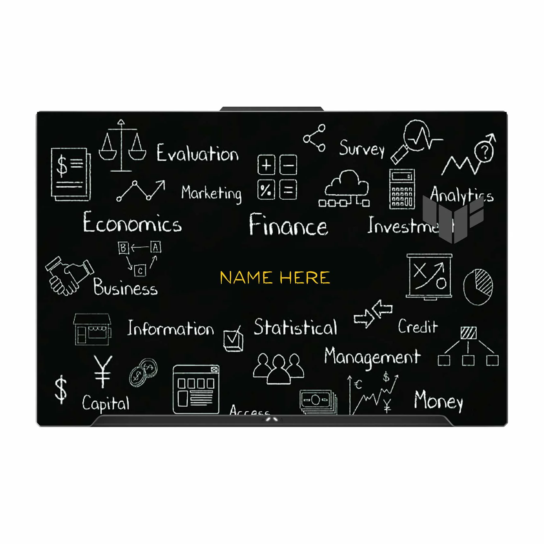 Asset Management Custom Name Asus TUF Gaming F17 FX707Z Laptop Skin