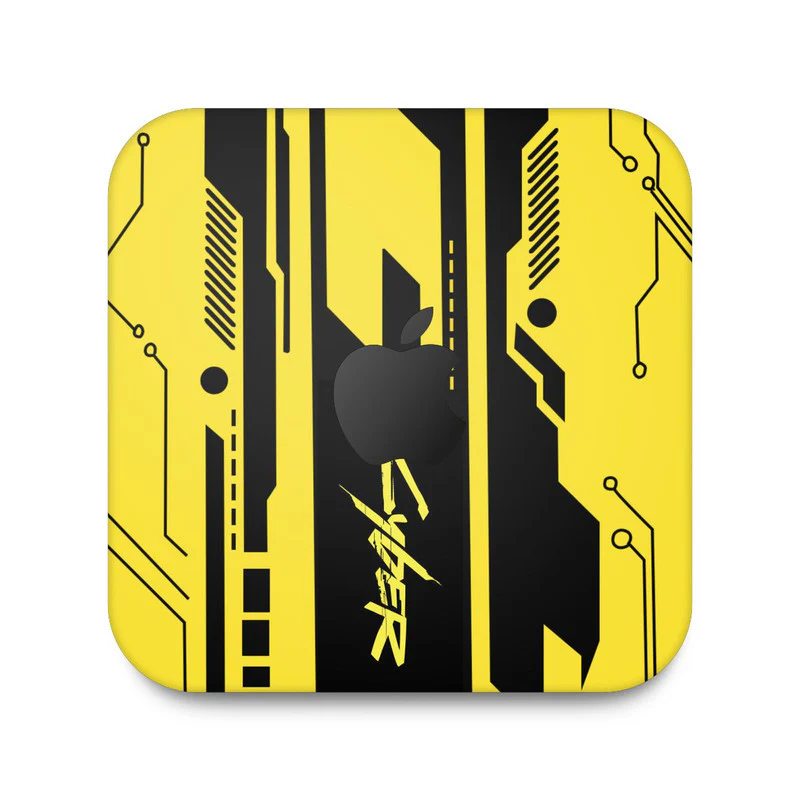 Cyber Yellow Skin For Apple Mac Mini