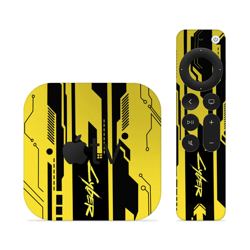 Cyber Yellow Skin For Apple TV