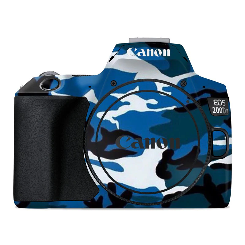 Dark Blue Camo Camera Skins - Image 2