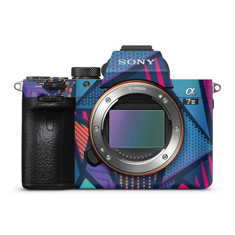 Blue Triangle Pattern Camera Skins