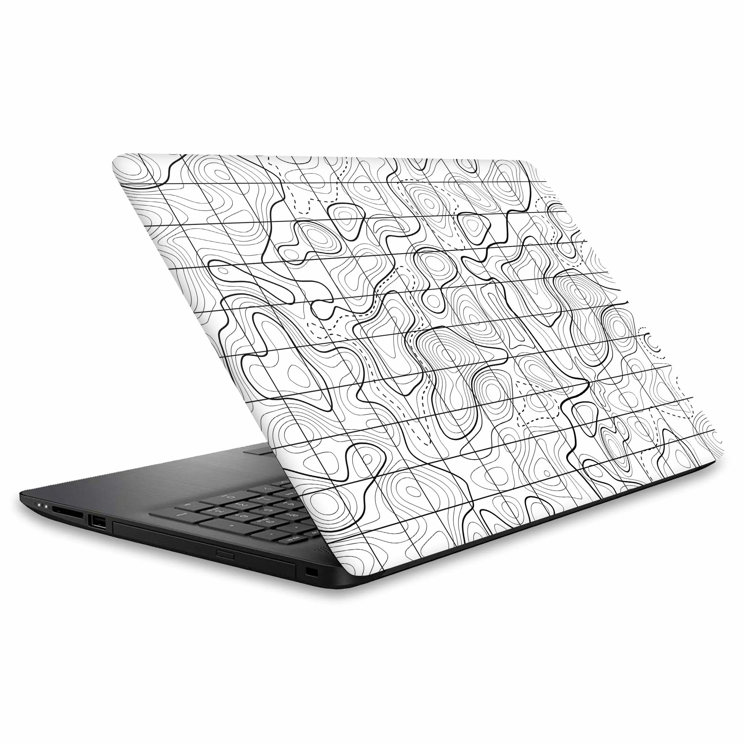 White Topography Exclusive Laptop Skin