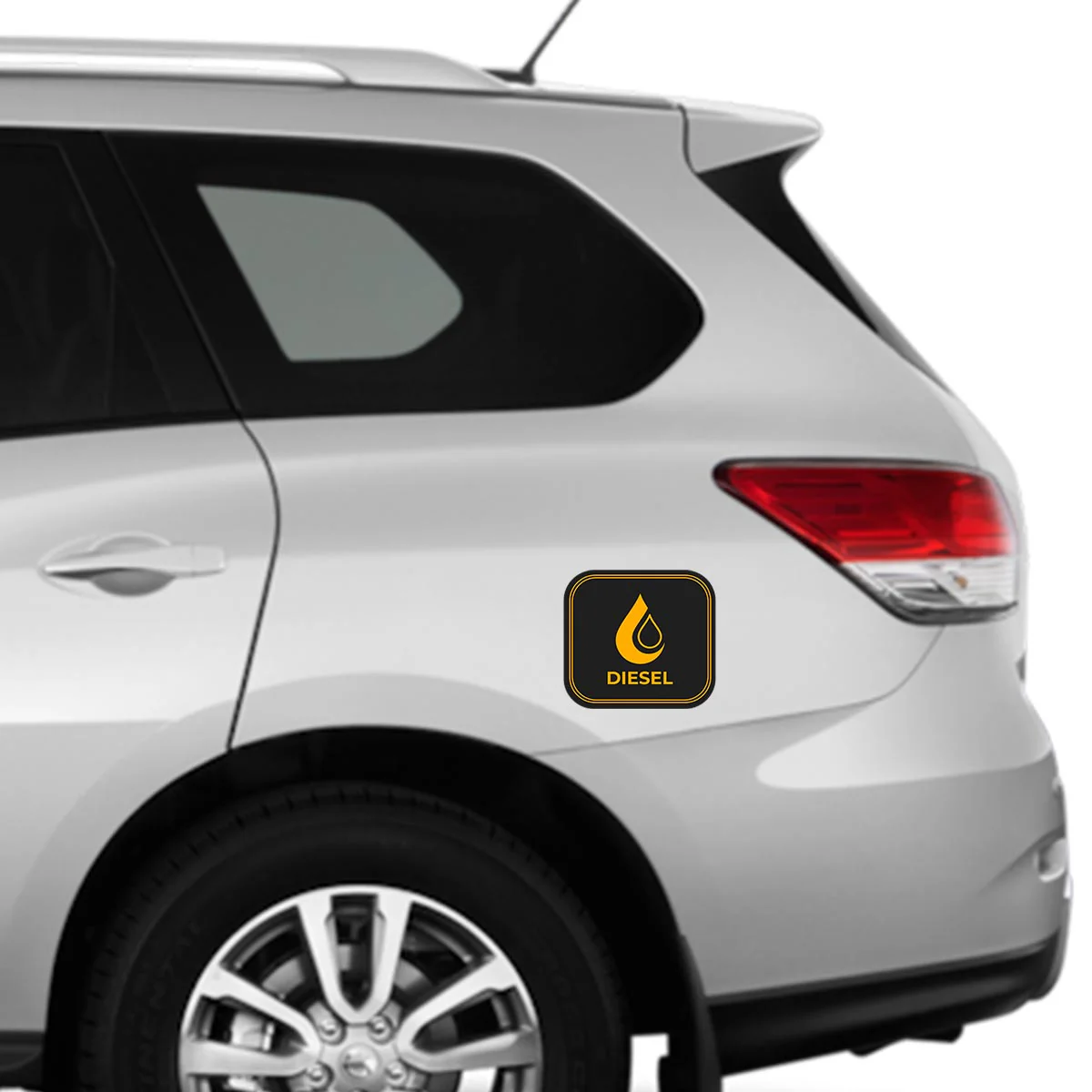 Diesel #6 Square Car Fuel Tank Decal