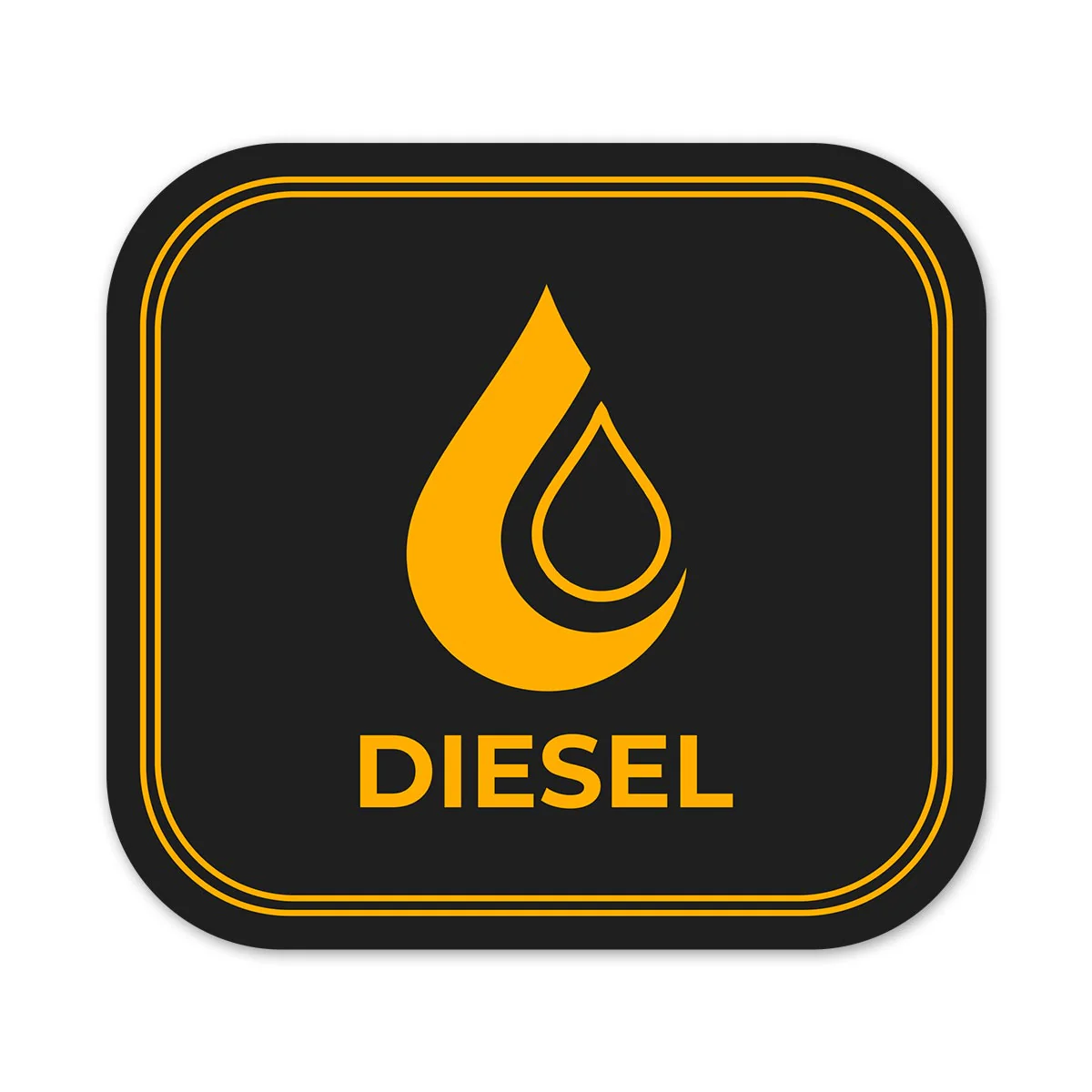 Diesel #6 Square Car Fuel Tank Decal - Image 2
