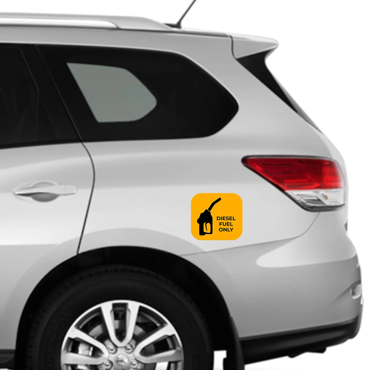 Diesel #7 Square Car Fuel Tank Decal
