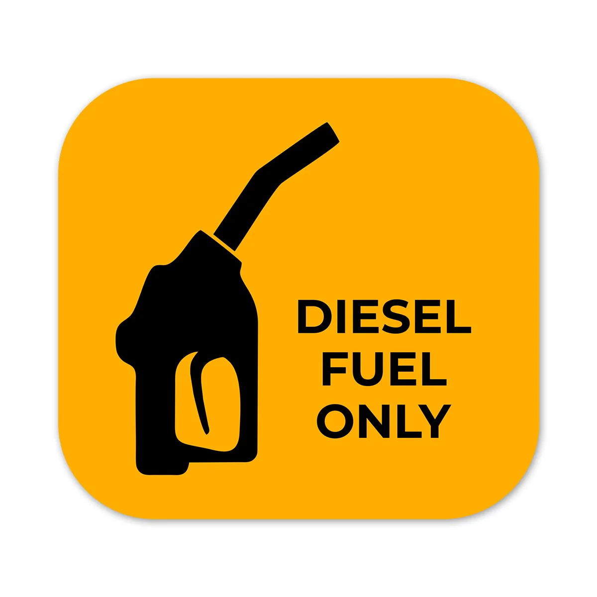 Diesel #7 Square Car Fuel Tank Decal - Image 2
