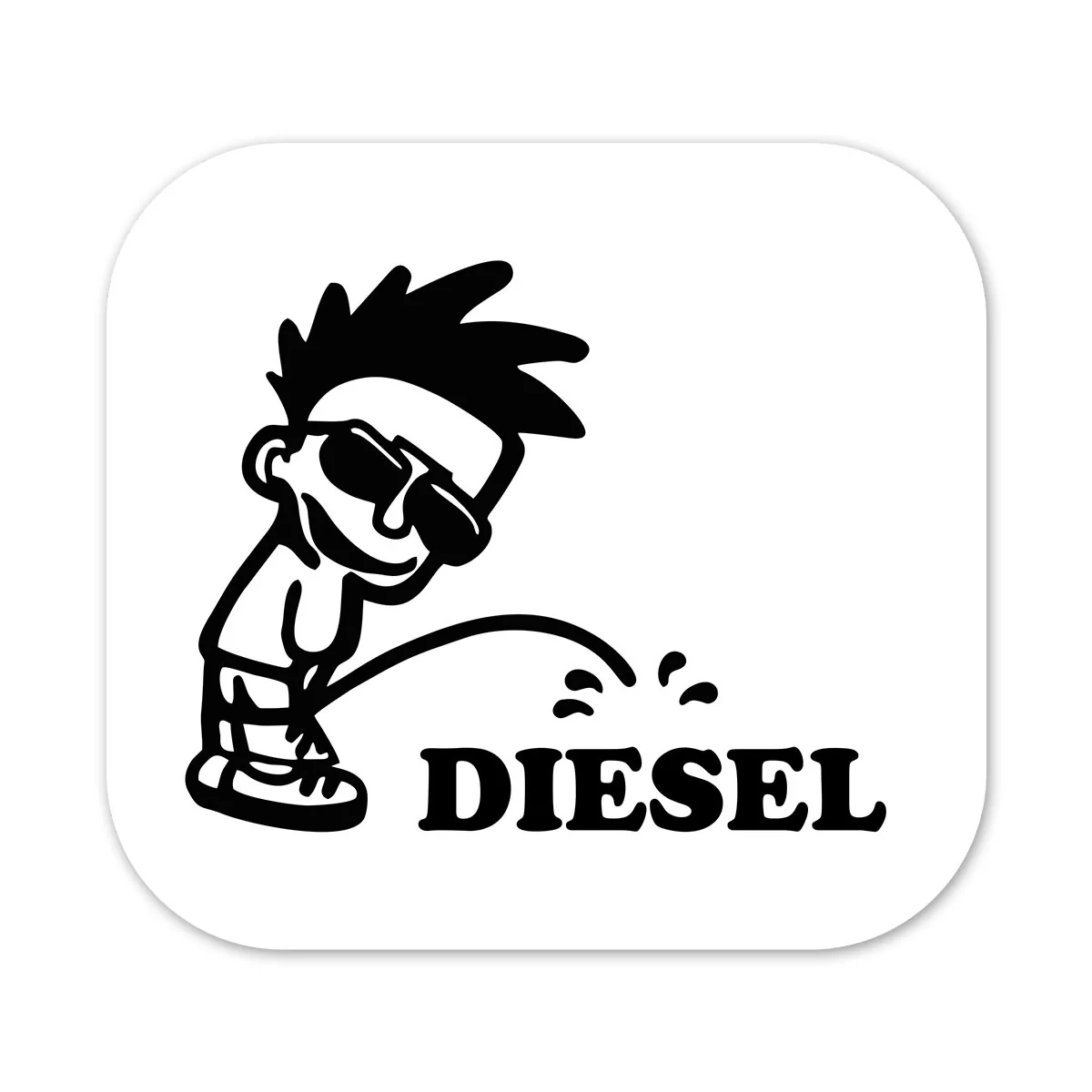 Diesel #8 Square Car Fuel Tank Decal - Image 2