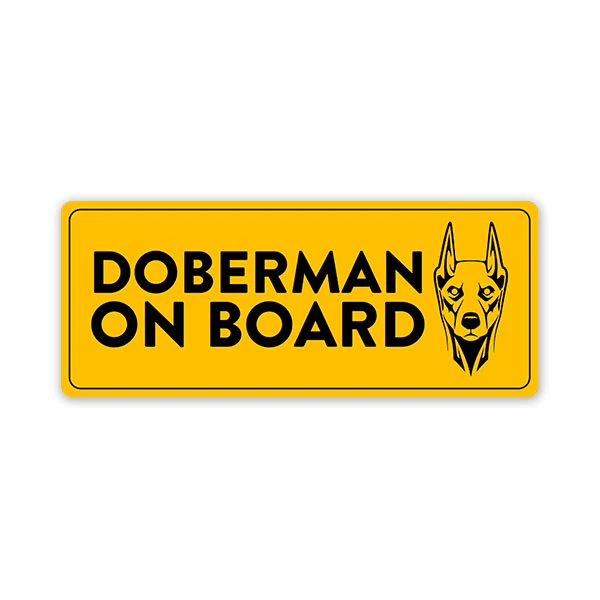 Doberman On Board Bumper Sticker