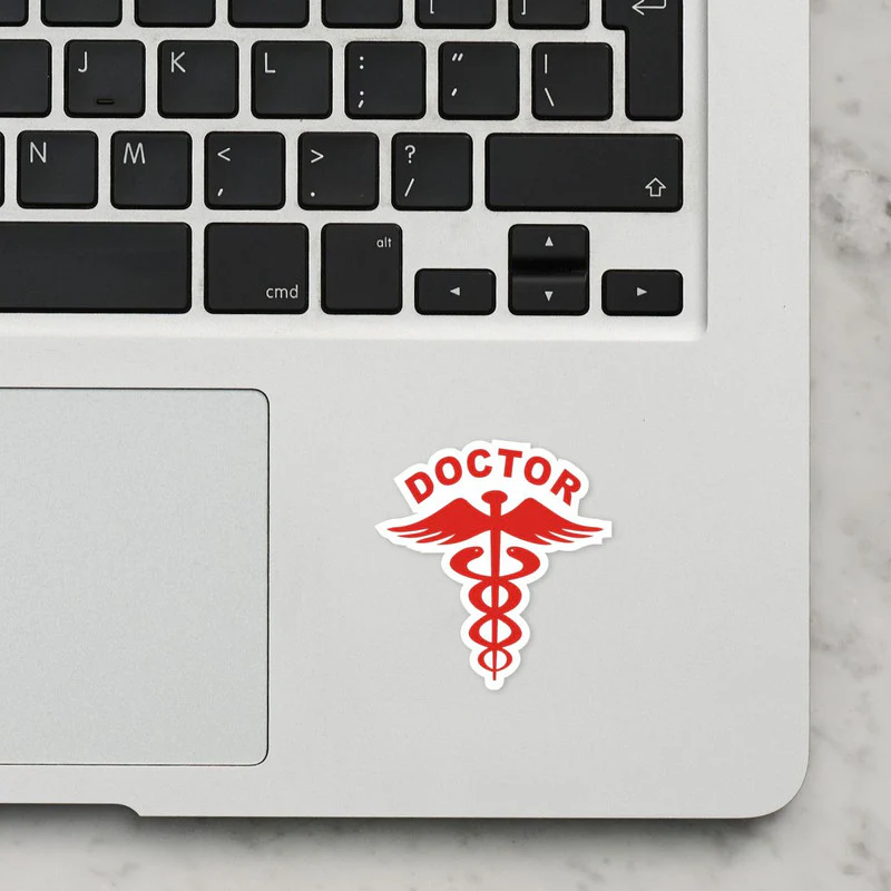 Doctor Logo Laptop Sticker - Image 2