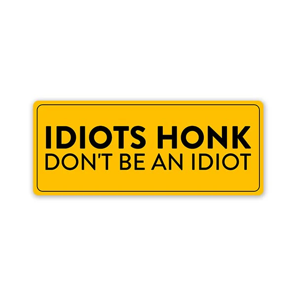 Don'T Be An Idiot Car Bumper Sticker