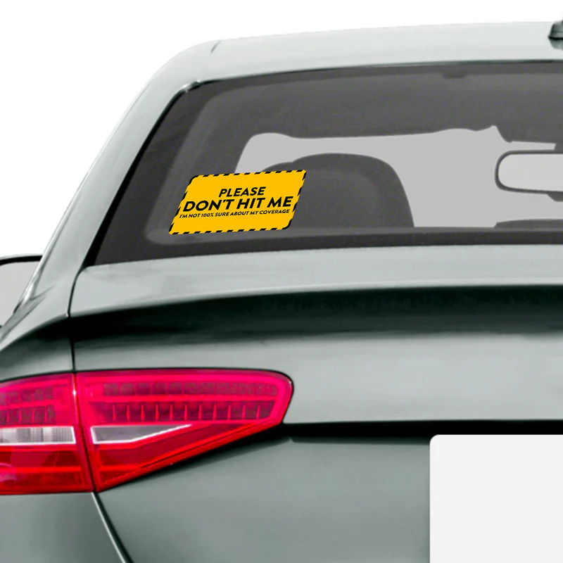 Don't Hit Me Car Sticker