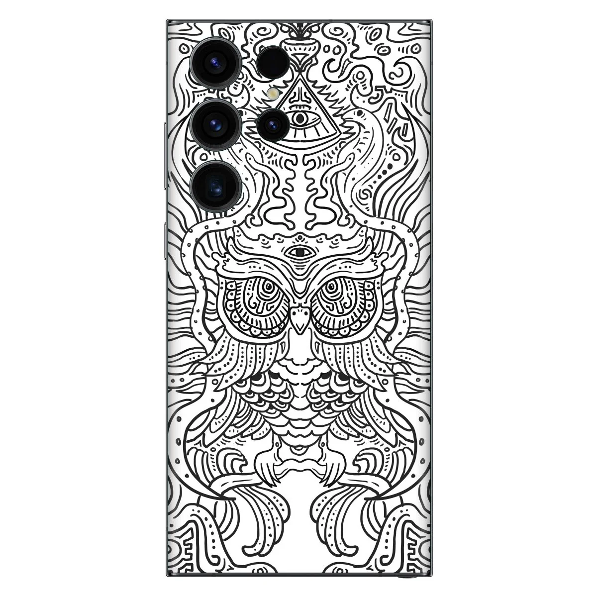 Owl Doodle Mobile Skin