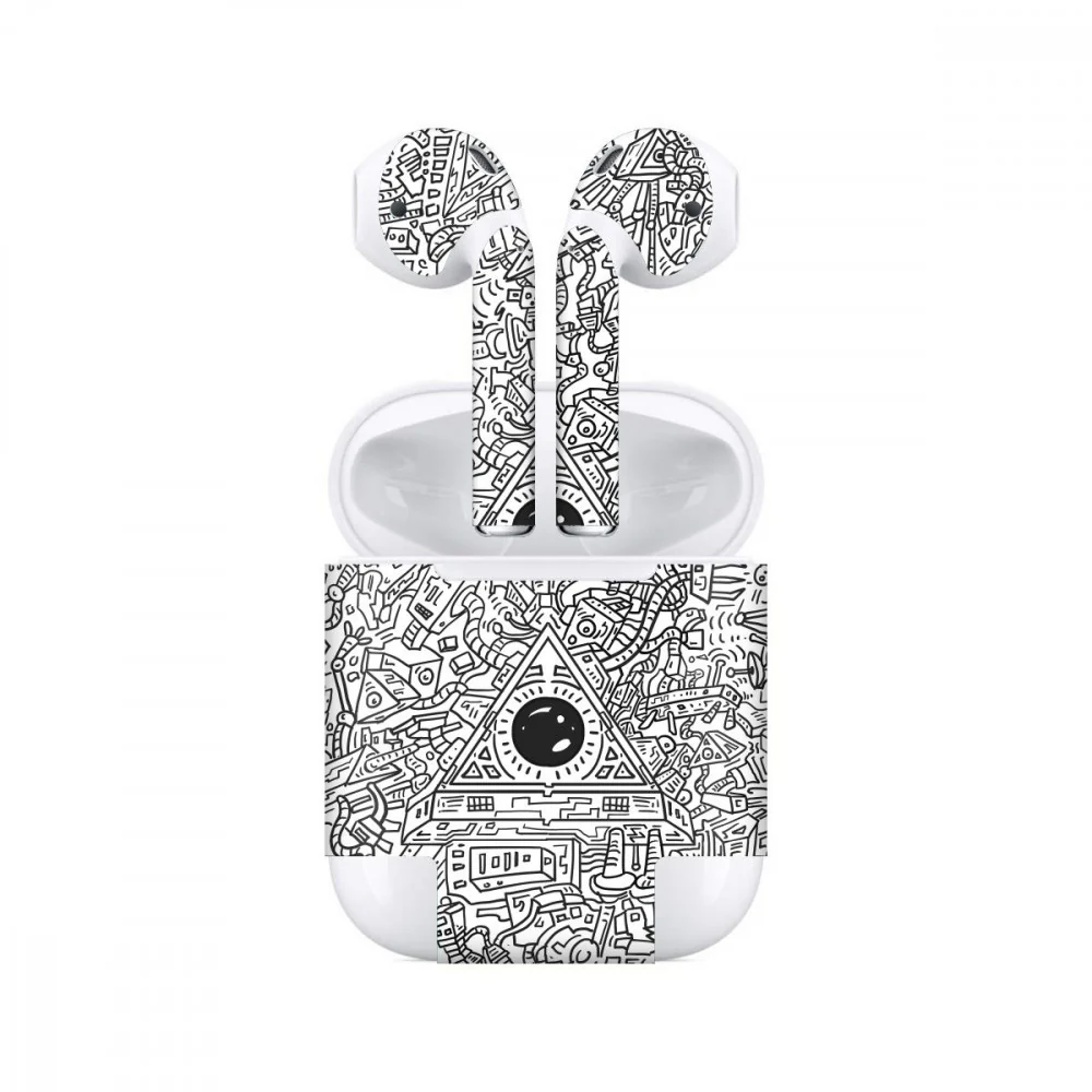 Airpods Doodle Robot Skin