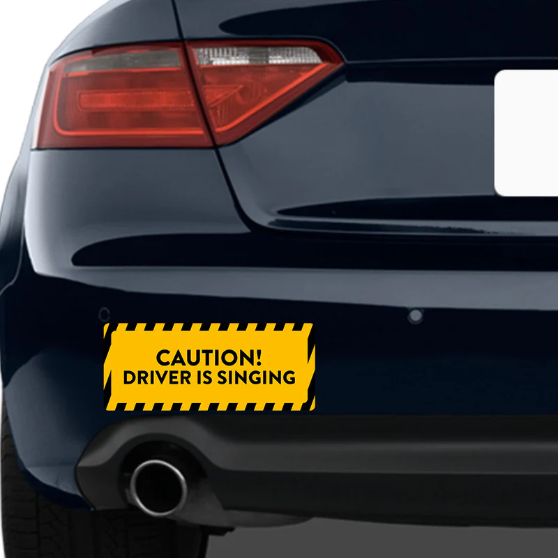 Driver Is Singing Car Bumper Sticker - Image 2