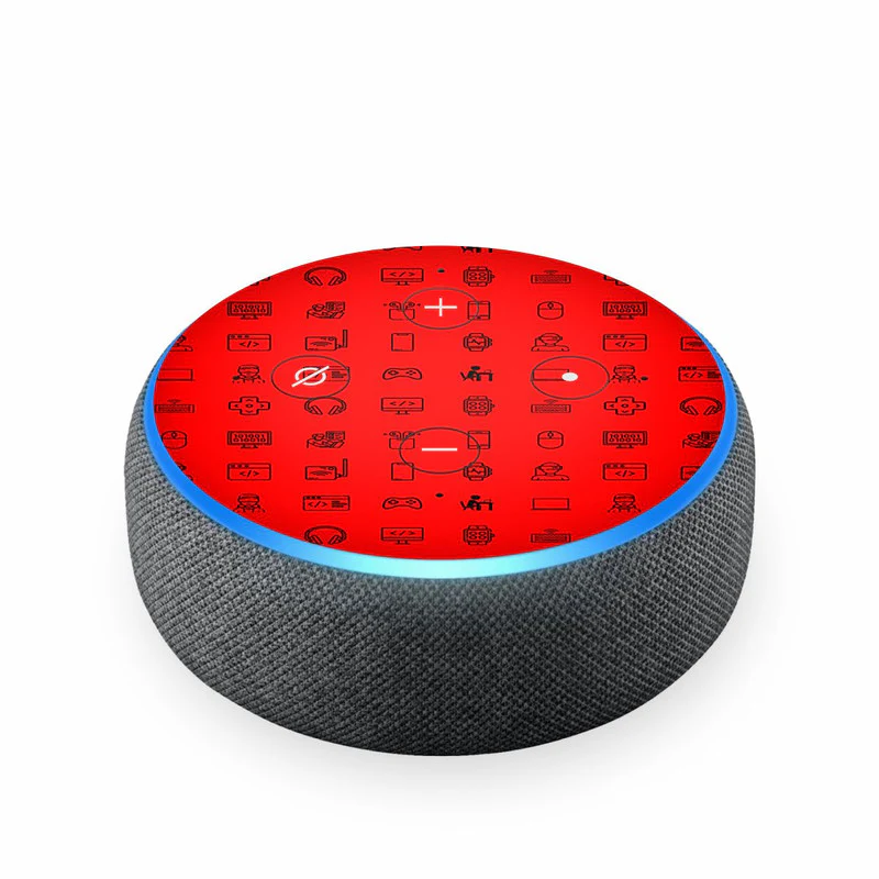 Tech Icons Red Skin For Amazon Echodot