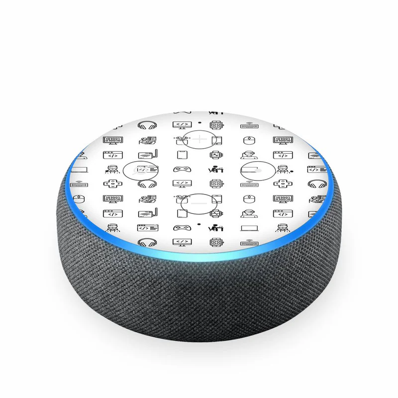 Tech Icons White Skin For Amazon Echodot
