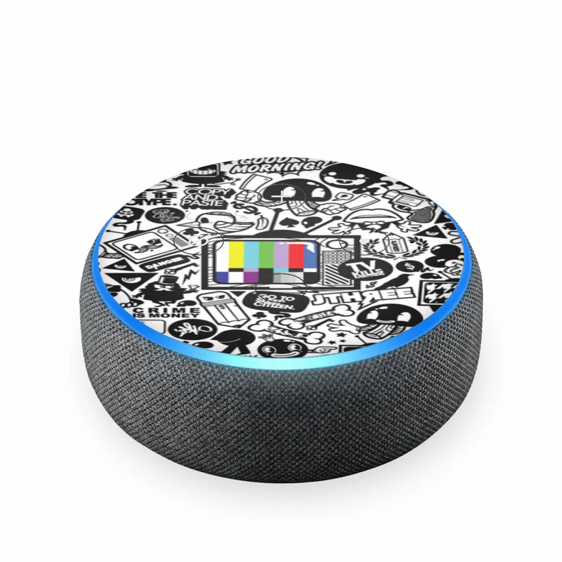 White Abstract Skin For Amazon Echodot