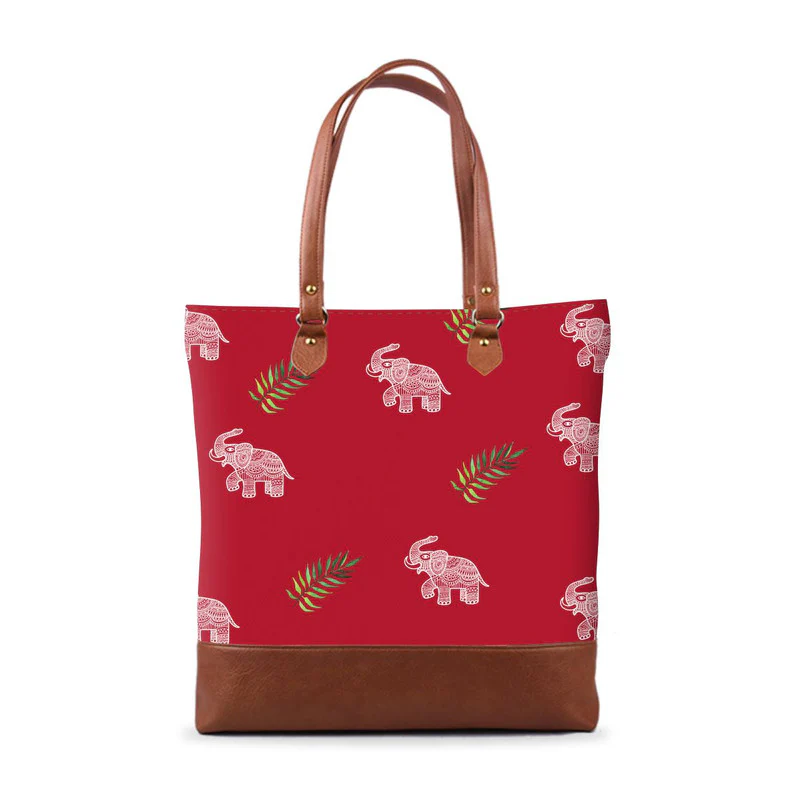 Elephant Mandala Art Tall Tote Bag