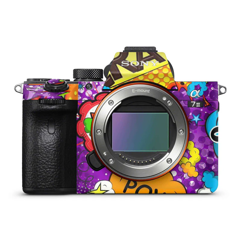 Exclaim Violet Abstract Camera Skins